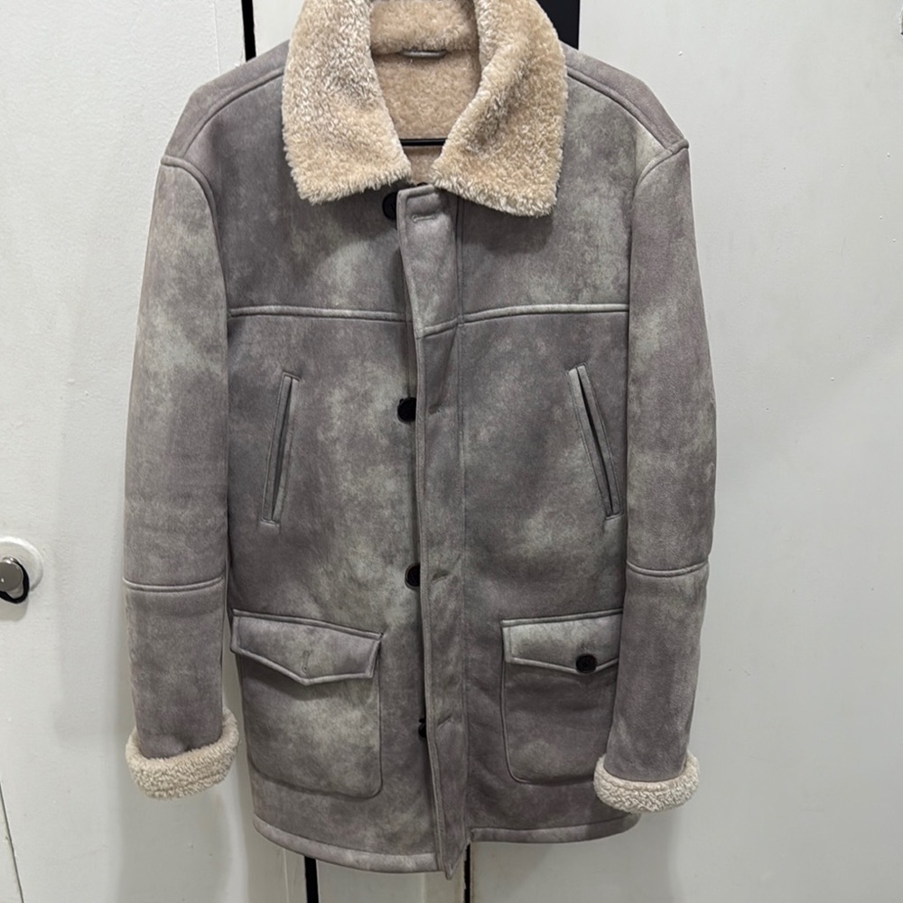 Shearling Lined Gray Jacket